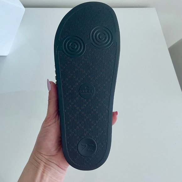 GUCCI Women's Crystal Embellished Slides Size 39IT (9US) Made in Italy - Picture 12 of 13